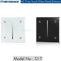 Skydance S1-T AC Triac Dimmer Ultra sensitive high strength glass touch 86 panel Fade Mode For AC 110V 220V Dimmable LED lamps
