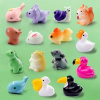 10Pcs Squirrel Snail Rabbit Goose Dolphin Hamster Dinosaurs Capybara Bird Figurine Miniature Fairy Garden Decoration Accessories