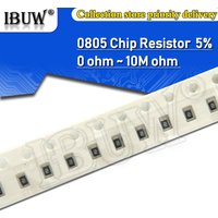 100pcs 0805 5% 1/8W SMD chip resistor 0R ~ 10M 0 1R 10R 100R 220R 330R 470R 1K 4.7K 10K 47K 100K 1M 10M 0 1 10 100 330 470 ohm