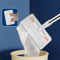Press Cloth Mop with Hands Free Release Automatic Towel Clip Reusable Facial Wipe Holder for Home Floor Cleaning Squeeze Mop