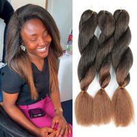 Vixen Braid Hair 26inch/60g Jumbo Hair Braids Extensions Synthetic Brown Black Color Vixen Braiding Hair For Women 1/2/3 pcs