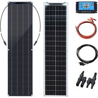 WUZECK Flexible Solar Panel Kit 50 Watt PV Module 100 Watt 12V 24V Solar Cable Cell Home Outdoor Car Boat Battery Camping Trip