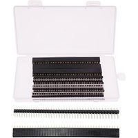 Moviitroni 20PCS 2.54mm Male and Female Pin Header Connectors 40Pin Single Row Breakaway PCB Board for Arduino Shield