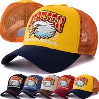 Hot Sale Unisex Fashion Eagle Head Mesh Trucker Hat Breathable Summer Baseball Cap Man Women Streetwear Snapback Hat
