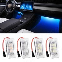 Car LED Atmosphere Foot-Well Lights For Tesla Model 3 Y S X Ultra-bright Interior LED Lighting Floor Door Puddle Decorative Lamp