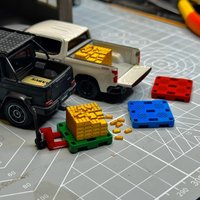 1/64 Full Tray Gold Bars Bricks Miniature Model Car Model Companion Scene Props