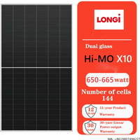 Longi Hi-Mo X10 LR7-72HVD 650-665W Dual Glass Solar Panels With Max Power 660W 665W 650W
