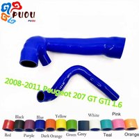 4-PLY Tube Fit 2008-2011 Peugeot 207 1.6 GT/GTI Turbo Silicone Breather&Air Intake Hose Kit NEW