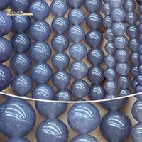 15inch 4-12mm Round Natural Stone Chalcedony Grey Color Spacer Beads for Jewelry Making Diy Bracelet Charms Accessories