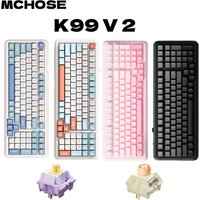 MCHOSE K99 Wireless Gaming Keyboard 98% Gasket Hot Swappable Mechanical Keyboard Customized BT5.0/USB-C/2.4GHz Creamy 6000mAh