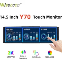 Wisecoco 12.6/14.5 Inch 2K IPS PC Laptop Gaming Touch Screen Monitor CPU GPU Temperature Monitoring Display for Y60/Y70 Case
