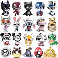 925 Silver Disney New Pendants Zootopia&Superhero Series Charms Bead Fit Bracelet Necklace Women DIY Festival Party Jewelry Gift