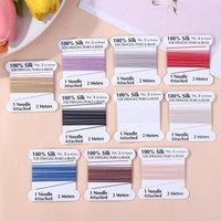 100 Percent Natural Silk Cord Rope 2# 0.45mm With Beaded Thread for Knotting DIY Jewelry Necklace Stringing Projects