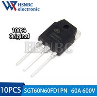 10PCS SGT60N60FD1PN TO-3P OR SGT60N60FD1P7 TO-247 SGT60N60FD1 60N60FD1 600V 60A IGBT Power Transistor 100% New Original