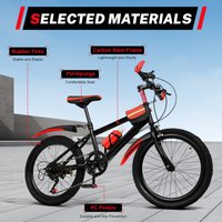20-Zoll-Kinderfahrrad Kinderfahrrad für Jungen Mädchen im Alter von 8 bis 12 Jahren, MTB-Mountainbike 7-Gang-Stadtfahrrad, GREEB/ROT
