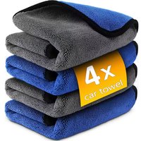 1/3/6pcs Microfiber Car Washing Towel Soft Quick Drying Windows Mirrors Wiping Rags Home Double Layer Cleaning Cloths 500GSM