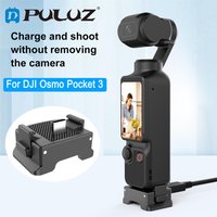 PULUZ Plastic Quick-Release Charging Base For DJI Osmo Pocket 4/3 Camera, Pocket 4/3 Action-camera Bottom Charging Mount