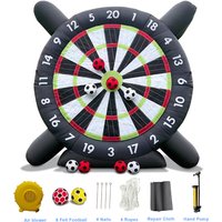 Inflatable Football Dart Board Giant Football Game with Football Blowers Gaming Playing Soccer Outdoor