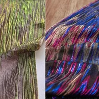 Black Blue Bright Silk Jacquard Fabric for Chinese Style Creative Outerwear Decoration Painting Clothing Diy Sewing Cloth