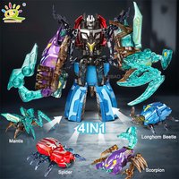 Super Alloy Transformable Insect Mecha Combination Set Multiple Form Transformation Combinations Cool Toy Boy's Birthday Gift