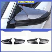 Couvercle de rétroviseur latéral en Fiber de carbone ABS en forme de corne, capuchons de rétroviseur pour Honda pour Civic 10th 2016 2017 2018 2019 2020