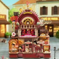 Wholesale Customization DIY Wooden Mechanical Assembly Model Dessert Craft Workshop Toy Handcrafted Cabin