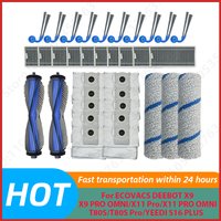 For ECOVACS DEEBOT X9/X9PRO OMNI/X11Pro/X11PRO OMNI/T80S/T80S Pro/YEEDI S16 PLUS Main Side Brush Filter Mop Dust Bag Accessories