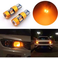 LED Signal Light Bulb Package 3030 12V DC 1Pair Orange Amber 158 175 Position 2821 Parking 2827 2525 T10 194NA