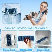 New 35*9cm Ice Scarf Reusable Summer Neck Ice Pack Scarf Cold Sensation Heat Relief Cooling Scarf Pet Cooling