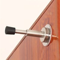 1Pcs Stainless Steel Hydraulic Buffer Mute Door Stopper Non-Punch Wall-Mounted Doorstop Non-Magnetic Door Touch Hardware