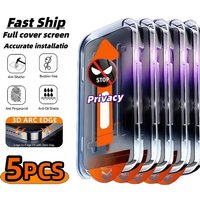 1-5PCS Privacy Dust Free Easy Install Screen Protector For Xiaomi Poco X3 Pro X3 NFC X3Pro Anti Spy Protective Tempered Glass