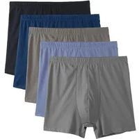 4PCS Men's 8XL 10XL Cotton Boxer Briefs Breathable Anti Chafing Loose Underwear Plus Size Bulk with Elastic Waistband