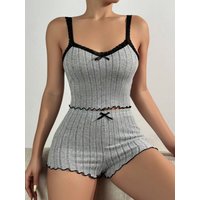 Women Sleepwear Summer Sling 2 Pieces Pajamas Set Homewear Female Sense Lace Crop Tops and Shorts Pijamas Loungewear