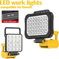 3/4/5/8inch LED working lantern for Dewalt 18V Li-ion battery with Dual USB ports Bright portable lamp for repair