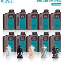 SUNLU ABS-Like 3D Printer Resin 10KG 405nm UV Curing Fast High Toughness Photopolymer Resin for Most LCD/DLP/SLA 3D Printer