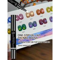 10ml Glitter Cat Eye One-Step Gel Polish, no need for top coat or base coat, one-piece base coat, colored gel, and sealing layer