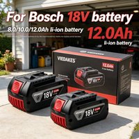 Rechargeable Lithium-Ion Battery for Bosch 18V Tools 8/10/12.0 Ah Power Tool Batteries BAT044 BAT047 BAT050 BAT618 BAT609 BAT620