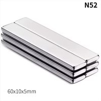 AliExpress NONE N52 60x10x5 Neodymium Magnet Strong standard Magnetic Motor Ebike Generator Engine Magnets Custmised office craft whiteboard