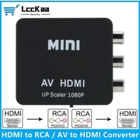LccKaa 1080P AV to HDMI Converter Box HDMI-compatible to AV RCA CVSB L/R Composite Video AV Converter Adapter for TV VHS VCR DVD