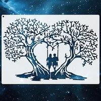 A4 29 *21cm love tree DIY Stencils Wall Painting Scrapbook Coloring Embossing Album Decorative Paper Card Template,wall