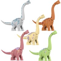 5 Colors Jurassic Brachiosaurus Discovery Building Blocks DIY Dinosaurs Bricks Set Educational Toys For Children Christmas Gifts