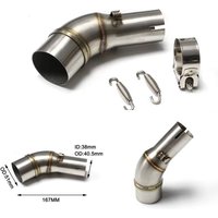 Motorcycle R25 Mt25 For Mt03 R3 Yzfr3 Yamaha YZF Exhuast Middle Link Pipe Connect 51Mm Motorcycle Escape Exhaust Muffler Pipe