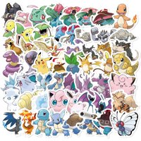 200pcs Pokémon stickers, Pikachu phone waterproof decals, decorative fridge magnets, phone stickers