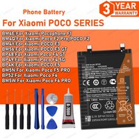 AliExpress EOBATACC 100% New Zero Cycle For Xiaomi Poco F1/F2/F3/F5 PRO/F4 GT/F4 5G/F6 PRO/Poco F5 BP4K BP48 BM5N BM5W Battery Batería+ Free Tools