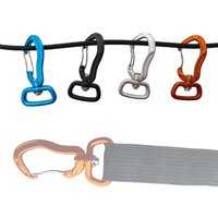 Lightweigh Outdoor Climbing Carabiner Keychain Clip for Backpacks Water Bottle Dog Leash Gear Rotatable Wiregate Hammock Hook