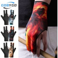 GOBYGO 1Pcs Thin Billiard Gloves Breathable Anti-Slip Expose Three Fingers Professional Billiards Gloves Snooker Table Tennis