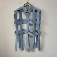 Shirts & Blouses Single-breasted Tide Brand Fashion Design Personalized Shirt new Fashion Joker Temperament Hollow Ladies' Shirt