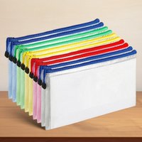 20-Piece Set, B6 Mesh Zipper Folder, Cosmetic Storage, Student Pen Case B6, Suitable For Storing School Office Travel Receipts