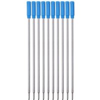 10Pcs Ballpoint Pen Refills Black/Blue Refill Length 4.5 Inch 0.5mm Point for Most Metal Ballpoint Pen Office Use P9JD