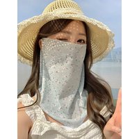AliExpress NONE Summer Full Face Sunscreen Mask for Women Driving and Cycling UV Resistant Scarf Face Mask Neck Protector Neck Cover